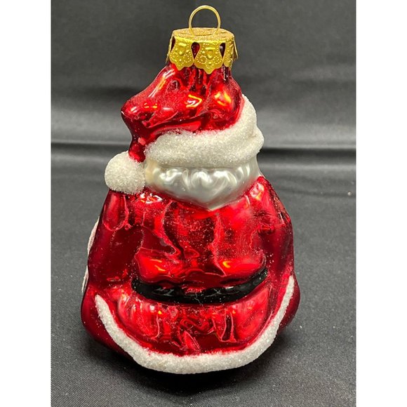 Blown Glass Santa Christmas Ornament Holiday Presents Unmarked - Picture 4 of 6